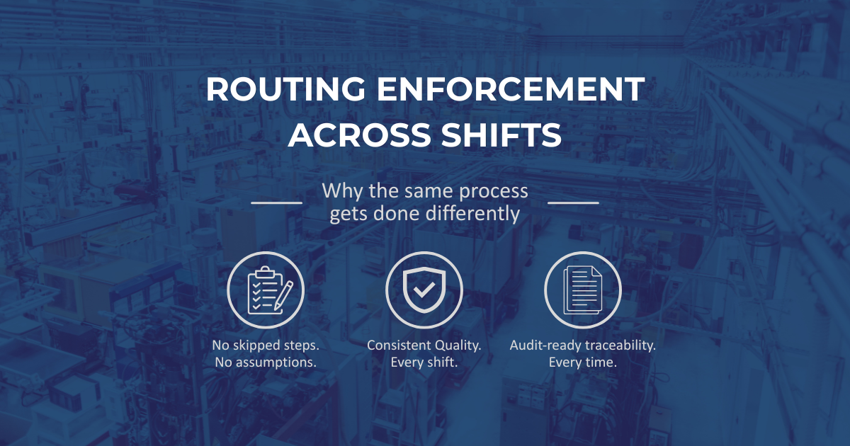 Routing Enforcement and Shift Variability in Manufacturing