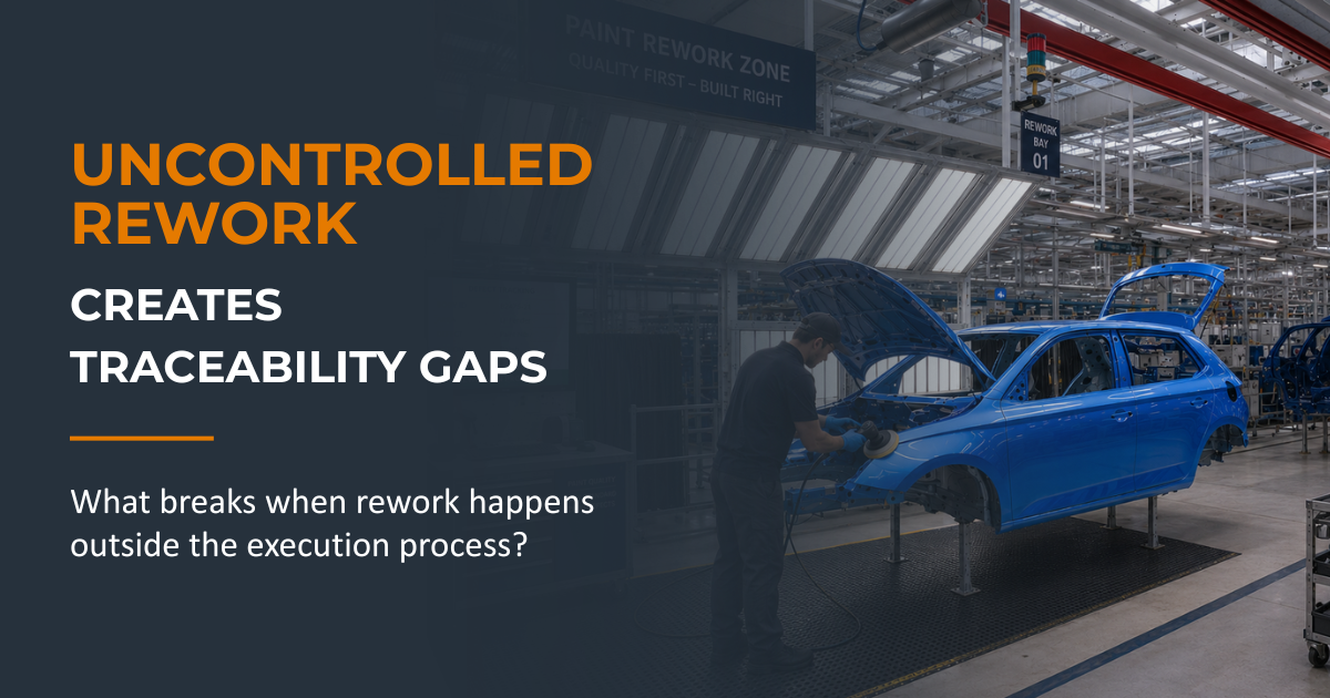Uncontrolled Rework in Manufacturing: How It Breaks Traceability, Quality, and WIP Visibility